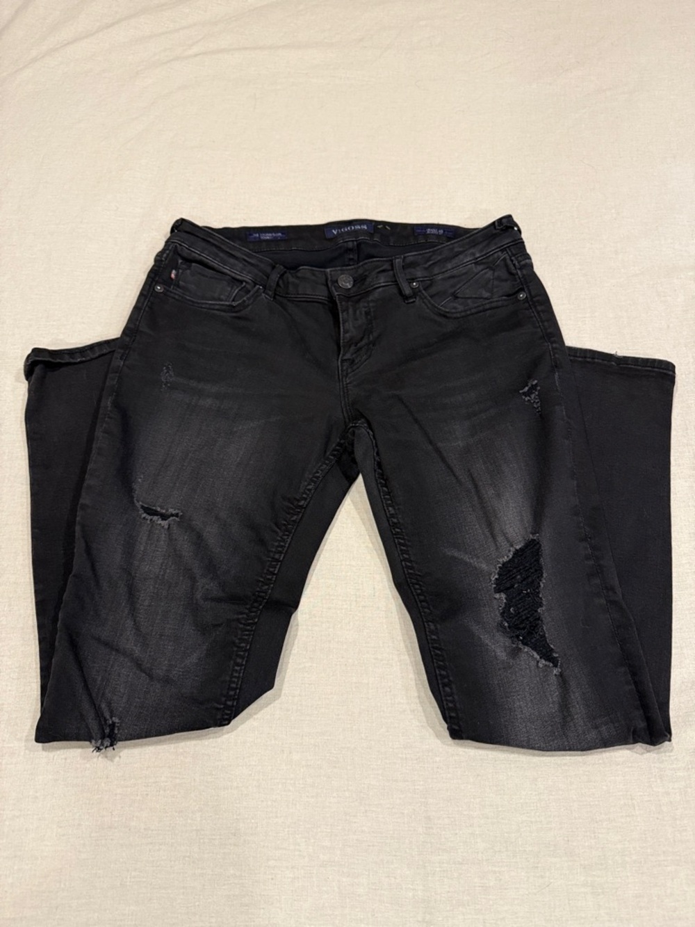 Vigoss Black Distressed Skinny Jeans